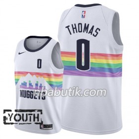 NBA Børn Trøje Denver Nuggets Isaiah Thomas 0 2018-19 Nike City Edition Hvid Swingman